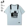 T-shirt per appassionati di fotografia fotografica, videografo maschile e femminile, tecnologia di apertura della fotocamera, tomaia in cotone a manica corta, vestiti