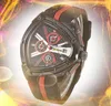 Najwyższej jakości mężczyźni pełna funkcja zegarek stopwatch słynny sportowy samochód wyścigowy zegar luksus kwarc ruch auto data specjalnego kształtu czas podróży czas fajne zegarki prezenty