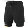 Shorts pour hommes S-9XLMen été surdimensionné pantalon de sport doublé de course fitness short court pour tenue décontracté L231212