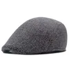 Bérets Automne Hiver Casquette Chaude Britannique Hommes D'âge Moyen Et Âgés Avancé Vieil Homme Béret En Laine Papa