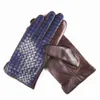 GOURS hiver hommes gants en cuir véritable véritable peau de chèvre tissage à la main gants de doigt nouveauté marque de mode mitaines chaudes GSM01280A