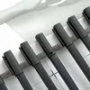 Vendita di novità in plastica nera promozione penna a sfera quadrata con logo personalizzato