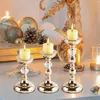 Ljushållare metall avsmalnande ljushållare ljusstake traditionellt skrivbord dekoration bord mittpunkt för festlig festdekor robust