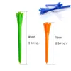 Golf Tees 100 Pcs/Set Unbreakable Plastic Golf Tee 70mm 8m Reduce Friction Side Spin Durable Stable Tees Drop 231212