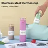 Bouteilles d'eau 150/250 ml tasse de tasse isolée à l'ouverture de la fuite à un bouton Buzzle en silicone en silicone portable en acier inoxydable