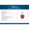 Hangers JewelryPalace Hart Liefde Gemaakt Rode Ruby 925 Sterling Zilveren Hanger Ketting Edelsteen Verklaring Vrouwen Geen Ketting