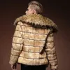 Herren Pelz Kunstpelz Mode Reißverschluss Winterjacken Herren Pelzmantel Warm Dick Nerz Kunstpelz Jacke Männlich Streetwear Verdicken Outwear Herrenkleidung 231211