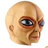 Fête Décoration Alien Latex Masque Pour Adt Mardi Gras Halloween Cosplay Mascarade Costum Props Huanted House 220915 Drop Livraison Ho Dh3Ov