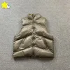 1 hochwertige ärmellose Jacke für Herren und Damen, 1:1, lässige Mode, Streetwear, braune Aprikose, Daunenweste, Oberbekleidung