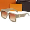 Marca óculos de sol designer masculino clássico carta verão óculos de sol para mulheres óculos quadrados estilos de moda 7 cores 241v