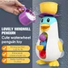 Bath Toys Z30 2021Baby Bath Toy Cute Cartoon Penguin Whale Baby Water Dusch Toy Pool Swimming Spädbarn Simkedja Clockwork Bathtub Toys Q231212