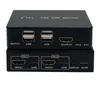 2-портовый HDMI KVM-переключатель 2 в 1, 4K, 30 Гц, HDMI USB-переключатель 2x1 KVM-переключатель для совместного использования 2 ПК, монитор с клавиатурой и мышью для ноутбука