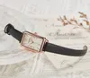 Wristwatches Women Watch Elegant Rectangle Band Dial Quartz Wristwatch Simple Minimalist Female Black Pink Strap Clock Students Fashion