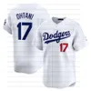 Niños para hombre 17 Shohei Ohtani 2024 Jerseys de béisbol Blanco Azul Juventud Mujeres Freddie Freeman Mookie Betts Clayton Kershaw Martinez Taylor Julio Urias Jersey