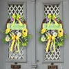 Dekoracyjne kwiaty wiosenne wieńce do drzwi frontowych sztuczny kwiat dziobowy eukaliptus wiejski dom letni jesień girland hangings wystrój