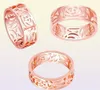 Top Quality Fashion Trendy 8mm 18k rose gold Plated Flower Vintage Wedding bands Rings For Women hollow Design anillo6037939