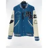 Giubbotti Amires da uomo in cotone Designer Bomber Amires Giacca a vento Varsity Baseball Lettera Pelle Tianma Ricamo Giacca streetwear 362