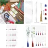 Bookmark Wholesale Bookmark 40 Pcs Acrylic Blank Clear Diy Unfinished Mini Book Markers With Colorf Tassels For Craft Ornaments Drop D Dhjhs