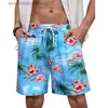 Shorts masculinos Haii férias praia shorts para homens casuais calças curtas 3d impresso flor elástica bandagem shorts pant maiô troncos de natação l231212