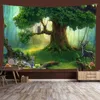 Tapestries Magic Forest Dream Castle Abstract Art Background Tapestry Furniture Decorative Wall Cloth