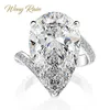 Wong Rain Luxe 100% 925 Sterling Zilver Gemaakt Moissanite Edelsteen Bruiloft Verlovingsdiamanten Ring Fijne Sieraden Hele 20112624