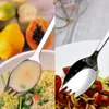 Dinnerware Sets 6 Dessert Spoons Cake Stainless Steel Noodles Long Handle Salad For Home Shop Coffee