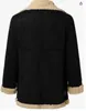 Men's Fur Faux Suede Classic Brown Black Bomber Jacket Winter Shearling Sheepskin Coat Large Size Male Fleece Warm Outerwear 231212