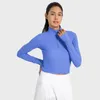 Active Shirts Women Zip-up Yoga Top Gym Workout Running Jackets Thumb Holes Quick-Drying Tights Stretchy Long Sleeve Tops Activewear