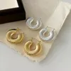 Hoop Earrings Personality Thick Gold/Silver Color Statement Fashion Metallic Jewelry Earings Wholesale