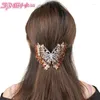 Pinces à cheveux papillon épingle à cheveux femme adulte haut pince eau casque carte printemps croix tête arrière