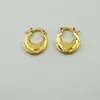 Boucles d'oreilles pendantes en or jaune massif 9 k, cadeau de noël, tempérament Simple, petite boucle d'oreille, bijoux plats tendance, 171W