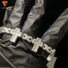 Design Iced Out Cross VVS Moissanite Chain Hip Hop Jewelry 925 Silver 16mm Diamond Cuban Link Armband