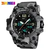 Skmei marca de luxo militar esportes relógios masculino quartzo analógico led digital relógio homem à prova dwaterproof água dupla exibição relógios pulso relogio x0259k