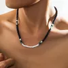 PuRui – collier ras du cou en perles de bois pour hommes, Simple, mélange de couleurs, fait à la main, chaîne de cou, bijoux, fête de rue pour garçon