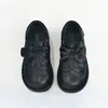 Sneakers Children's Kids Dress Barock Cowhide Shoes for Boys Girls äkta läderskola Show Flats Classic British Winter Matte Black 231212