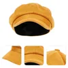 Berets Octagonal Hat Girl Beret Women Stylish Lady Corduroy Miss All-match