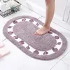 Teppiche Ovale Form Badezimmer Teppich Mikrofaser Badewanne Seite Boden rutschfeste Badematten Toilettenteppiche Fußmatte für Dusche Tapis Salle De Bain 231212