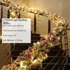 Noel Süslemeleri Yapay Noel Çelenk Çam İğne Çelenks PVC Çelenk için Merdiven Korkuluk Dekorasyonu Akıllı 2.7m Noel Dekor 231211