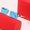 Designer-Sonnenbrille, randlos, quadratisch, klassisch, Persönlichkeit, Messing, 6 Farben, Gold, Silber, Herren-Sonnenbrille, Sonnenschutz, Sonnenbrille, Eyegl248V