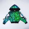 Scene Wear Fashion Sequin Children Girls Jazz Dance Costume Hip Hop Street Dancing Clothes Jacket Vest Pants Passar Kids Performance Clothing