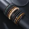 Bedelarmbanden - verkoop van meerlaagse Boeddha houten kralensets Heren retro-stijl elastische draad verstelbare houten armband