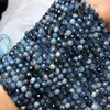 Perles de pierres précieuses en vrac diable bleu NATURE aigue-marine ronde à facettes 6mm pour la fabrication de bijoux à bricoler soi-même FPPJ vente en gros