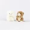 Plush Keychains Cute Plush Polar Bears Keychain Kawaii Fluffy Stuffed Animals Keyring Pendant Furry Purse Backpack Handbag Charms 231211