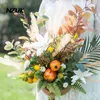 Flores de casamento NZUK 2023 Buquê de noiva artificial de flor mariage romântico noiva decoração de mão quinceanera