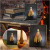 Oggetti decorativi Figurine decorazioni per la casa gotica Mummified Scheletro Stregone STATUE Statue Frame Display Display Painting Dro Otwcr