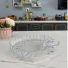 Decorative Figurines European Creative Salad Bowl Transparent Household Simple Dumpling Plate Fruit Cold Vegetables