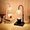 Fragrance Lamps Romantic Electric Candle Lamp Warmer Wax Melting Light Creative Aromatherapy Table Wooden Base Lighting Bedside Decor 231212