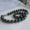 Choker 12mm Pure Black Advanced Tahitian Deep Sea Shell Pearls Necklace