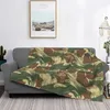 Decken Rhodesian Brush Stroke Camouflage Pattern Decke Flanell Sommer Militär Atmungsaktiv Super Weich Sofa Schlafzimmer