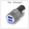 Högkvalitativ metallbilladdare 2 Ports Car Charger 5V 2.1A Micro Auto Power Adapter Dual USB för Samsung för Motorola Cell Phone Universal